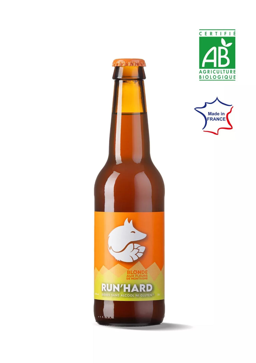 Bière BLONDE sans alcool ni gluten 33cl - RUN'HARD