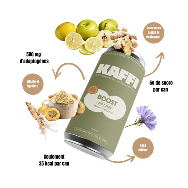 Boisson énergisante BOOST CHICORÉE : Maca & Ginseng - Drink Kaffi