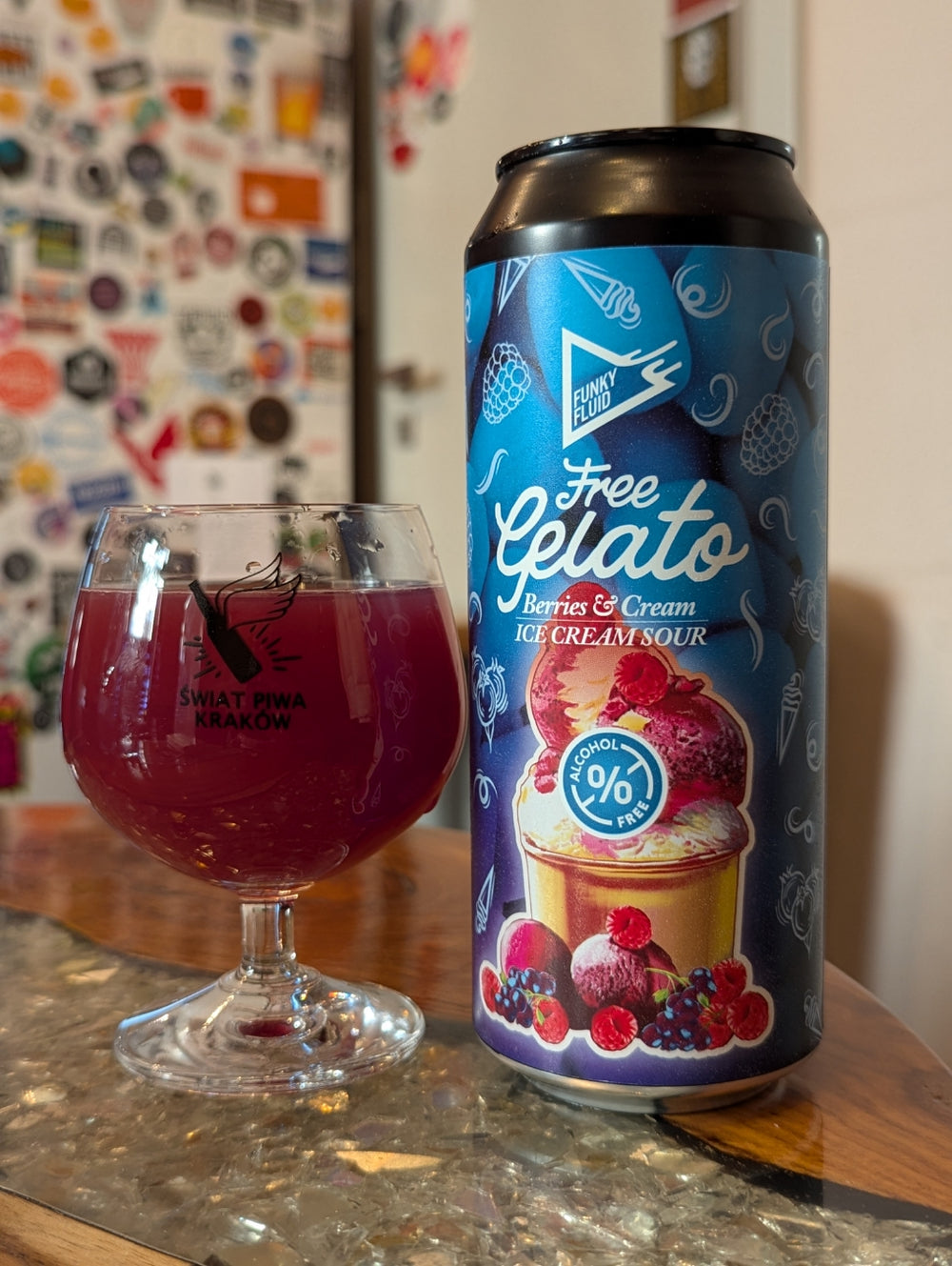 Bière Funky Fluid Free Gelato Berries & Cream sans alcool 0,5%