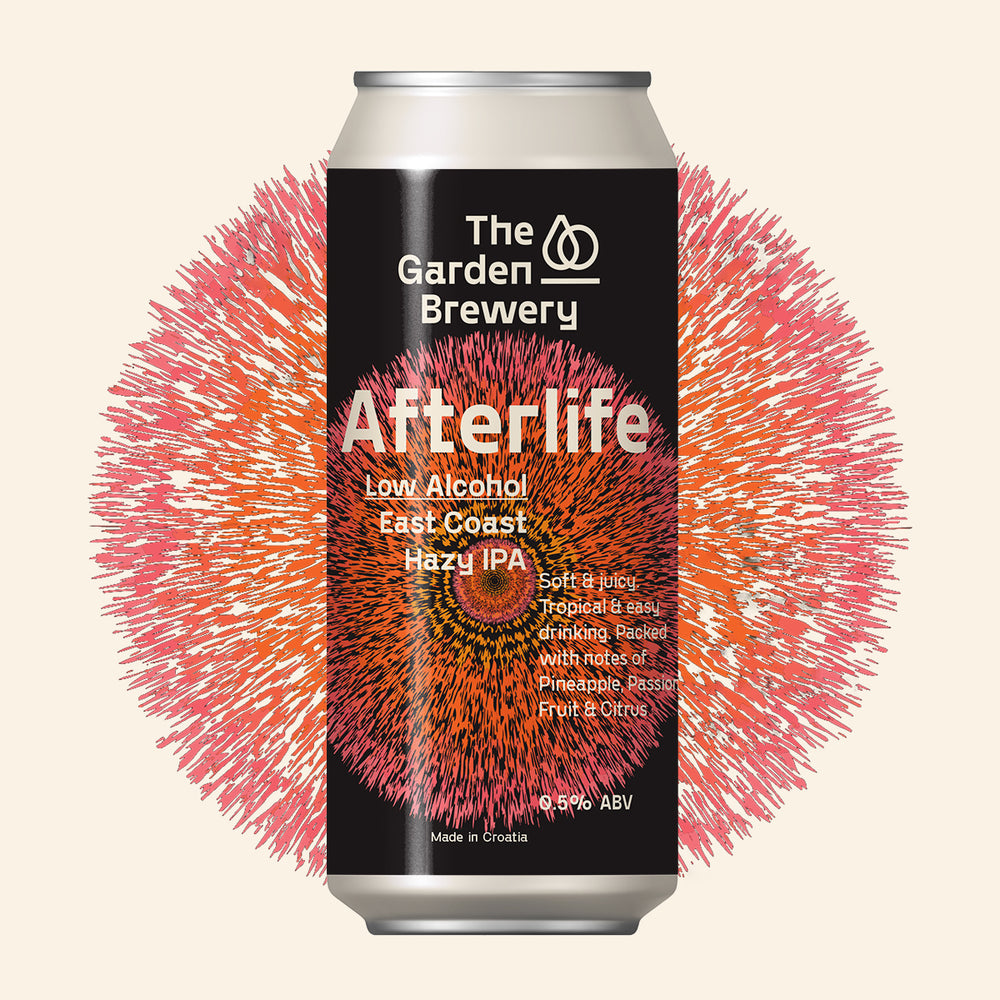 Bière The Garden Brewery - AfterLife IPA sans alcool 0.5% Sanzalc, cave sans alcool pour adultes décomplexés