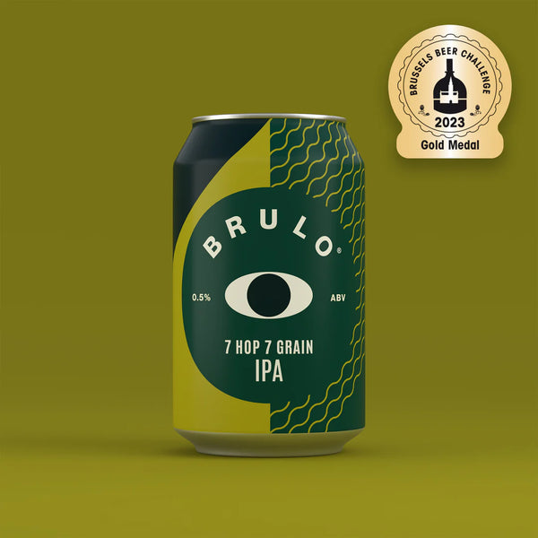Bière Brulo 7 Hop 7 Grain IPA sans alcool 0.5%
