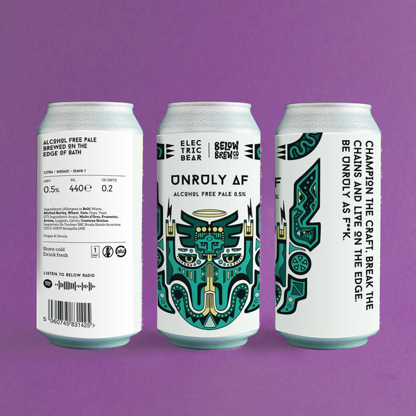 Bière Below Brew - Unruly AF sans alcool 0.5%