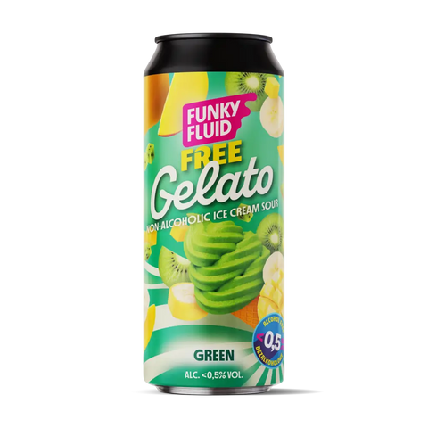 Bière Funky Fluid Free Gelato Green sans alcool 0,5%