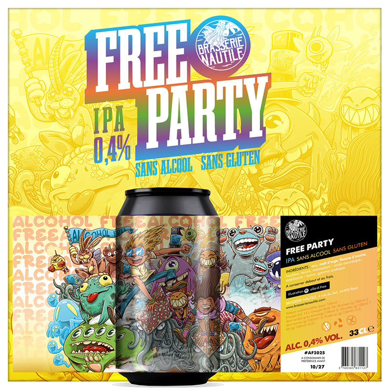 Bière Nautile IPA sans alcool ni gluten 0,4%
